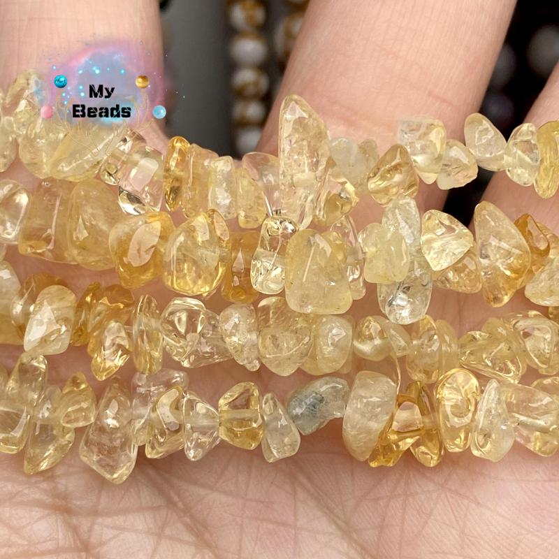 

Other 5mm-8mm Natural Irregular Citrine Stone Chips Beads For Jewelry Making Gravel Diy Bracelets Necklace Accessories 15inch