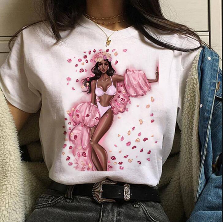 

2021 Women T Shirt Harajuku Female Casual Short Sleeve Tops Tee 90s Girls Cute Tees Shirt Graphic T-shirts Women Streetwear