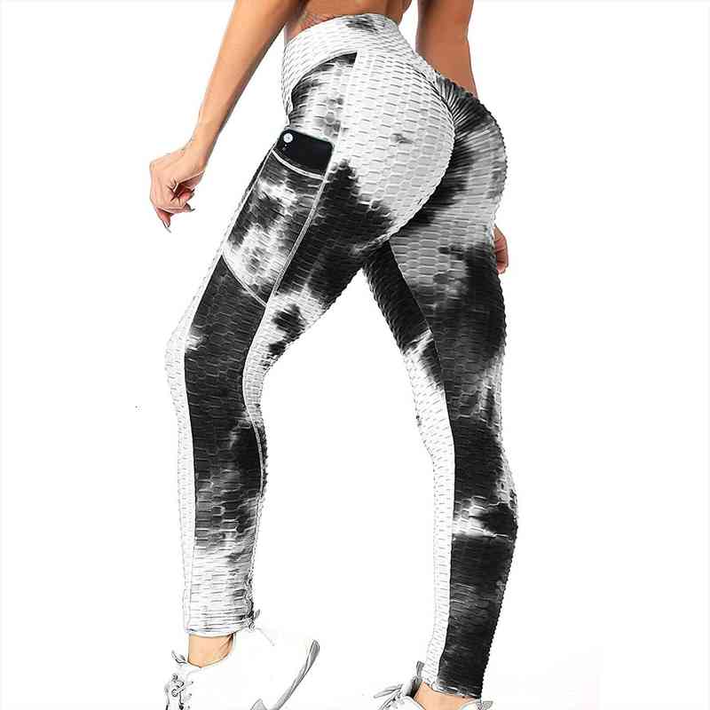 

Sports Pants Seamless Sport Women Leggings Fitness Gym Print Running Lifting Exercise Bubble Pantalones L3, Black