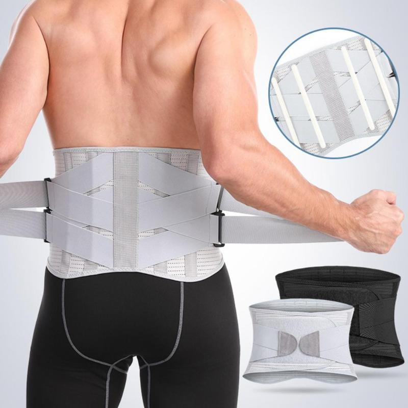 

Waist Support Widened Workout Lumbar Belt Breathable Anti-wear Double Compression Weight Lifting For Sporting, Black;gray