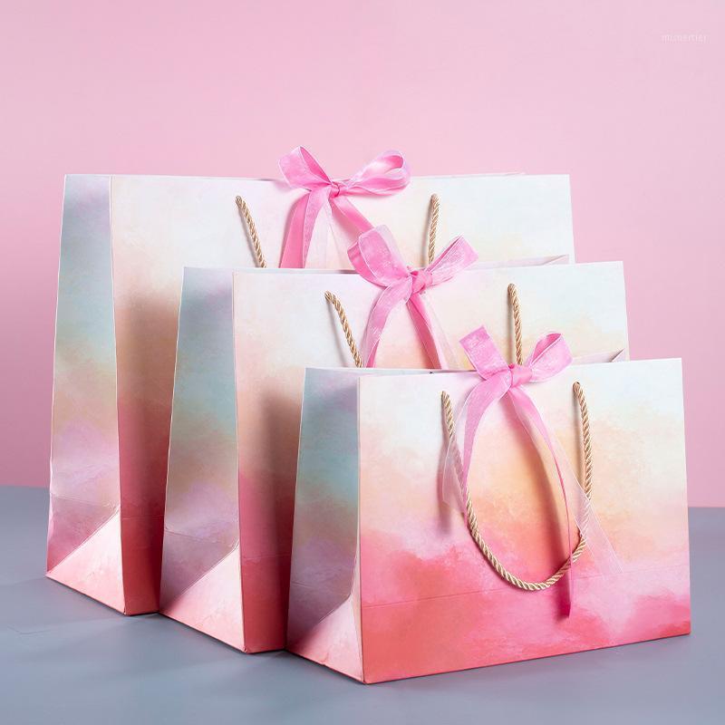 

Gift Wrap Paper Bags With Handles Packaging For Small Business Boy Home Guests Bag A Birthday Letter Decoration Accessories