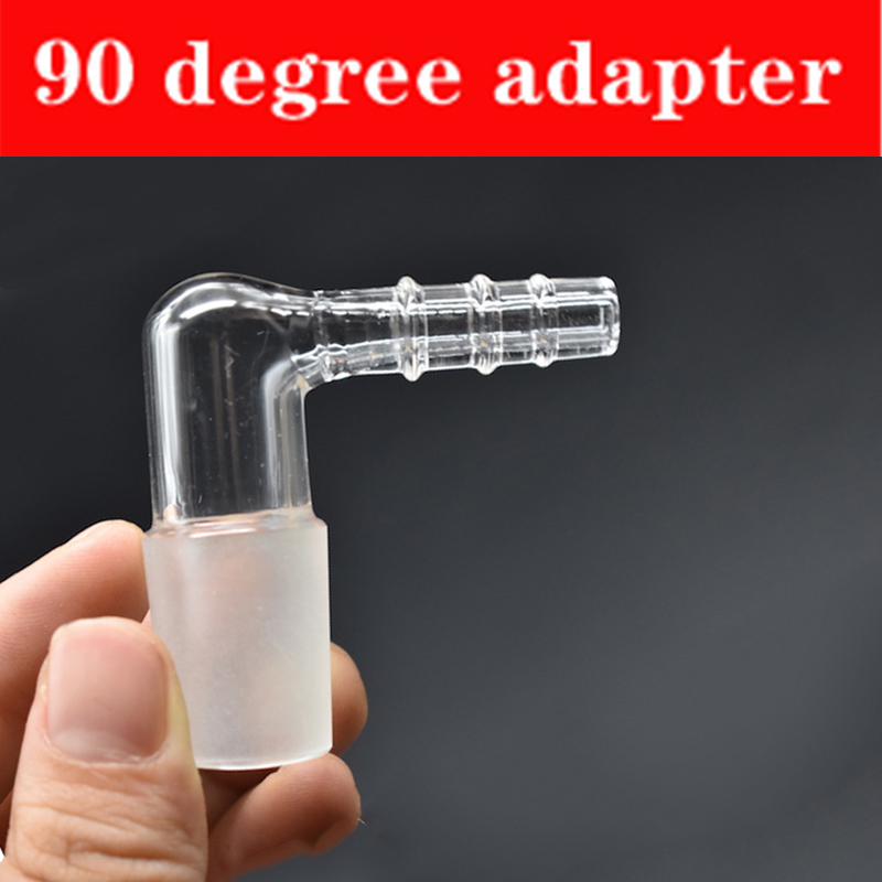 

14mm 18mm male female Glass Vapor Whip Adapter 14mm 18.8mm Male Female 90 Degree Vaporizer L Style Glass Elbow Adapters