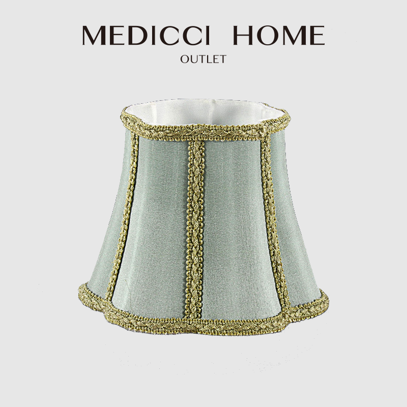 

Lamp Covers & Shades Medicci Home Chandelier Fabric Lampshade European Vintage Style Creative Sky Blue Plum Shape Household Art Deco Shade S