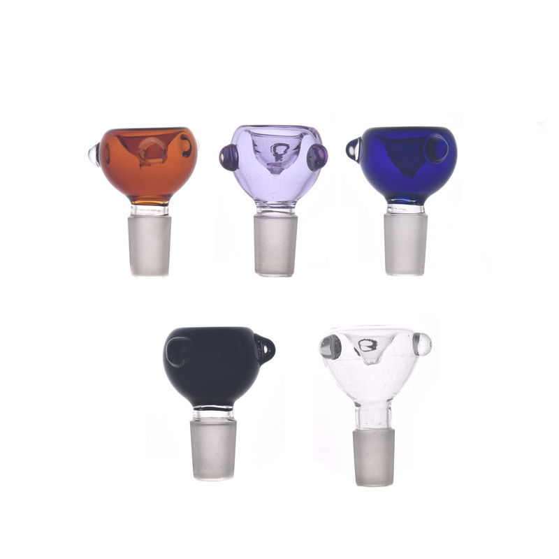 

Herb Slide Dab Glass Bowls 14mm 18mm male Dry Herb Bowl Tobacco bowls Ash Catcher for Glass Bongs Water Pipes Dab Rig