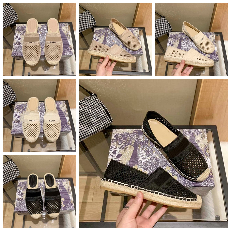 

2021 woman casual shoe Designers White Canvas flower plimsolls fisherman Shoes oblique Patchwork Knitting flowers Women granville Espadrilles With box 13, #39