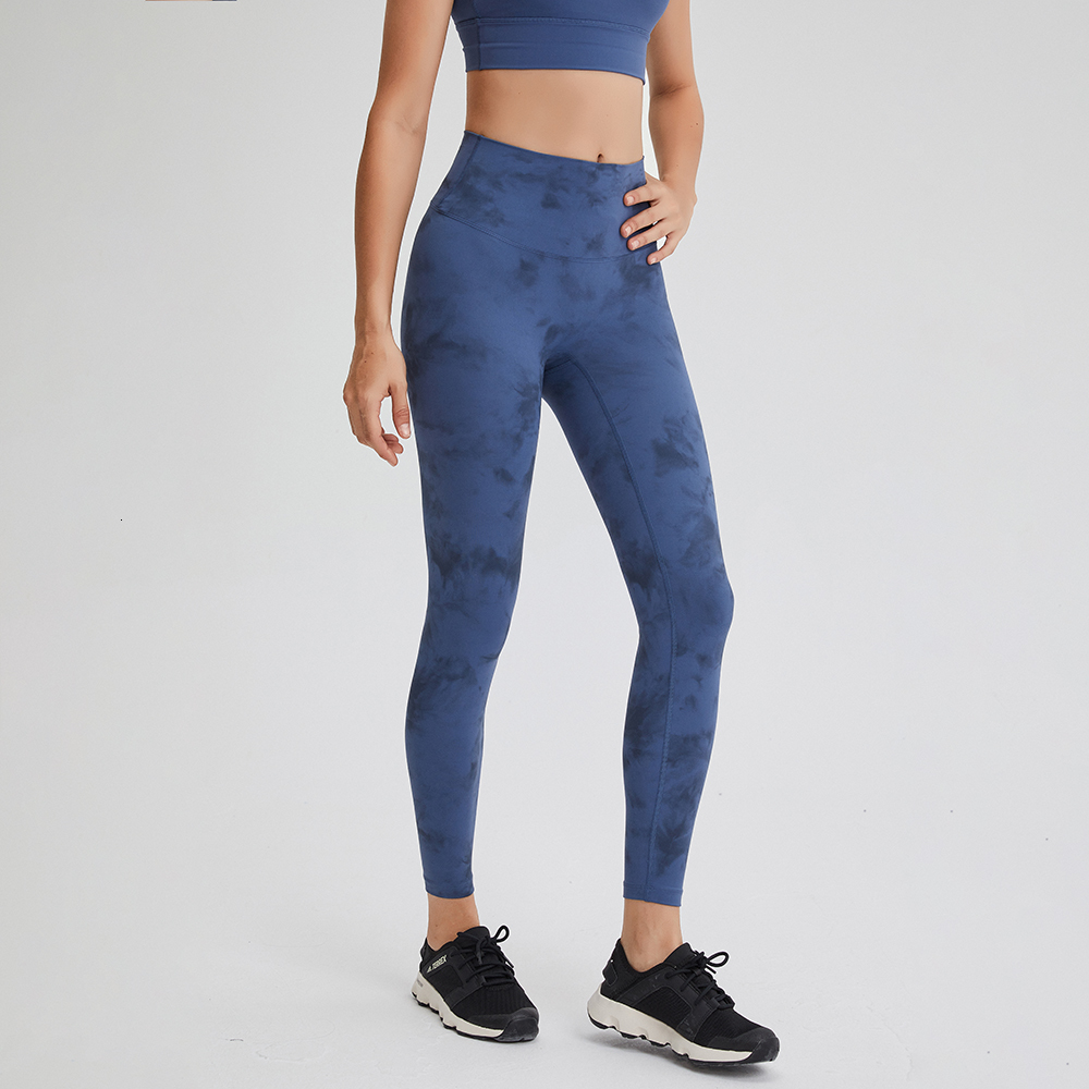

2021 Classic 3.0-tie Dye Naked Feel Fitness Workout Camel-free Women Toe Yoga-proof Squat Gym Pants Legging 2-12 Lzll, Tie dye ash.
