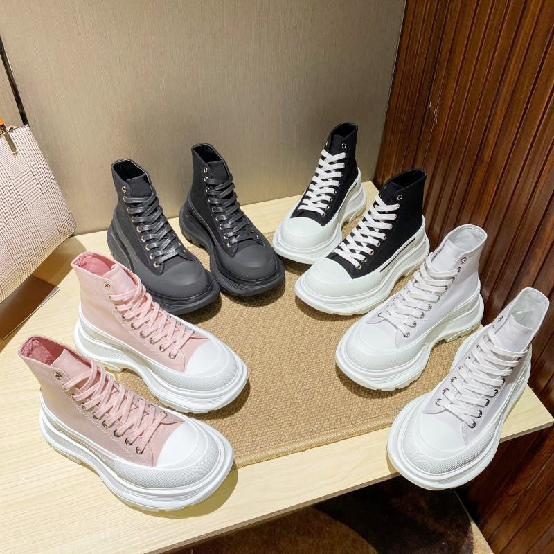 

High Quality Classic Canvas Shoes Designer Thick Soled Couples Casual Shoes Lacing Simple Popular Sports Shoe Heighten Luxury Sneakers Men Women Trainers Comfort, Color4