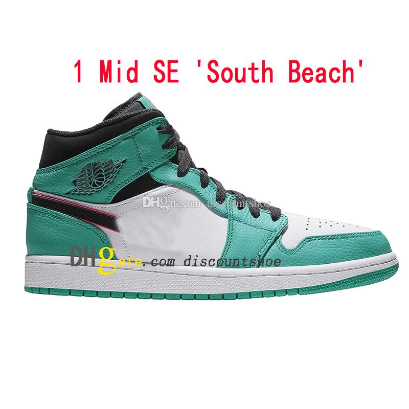 

jumpman 1 Mid SE South Beach Basketball shoes 1s High men women sneakers 852542 306