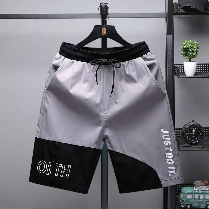

Men's Elastic Waist Short Trousers Casual Jogger Men Shorts Sweatpants Fitness Workout Fafa(The Logistics Price Pls Contact Us), White;black