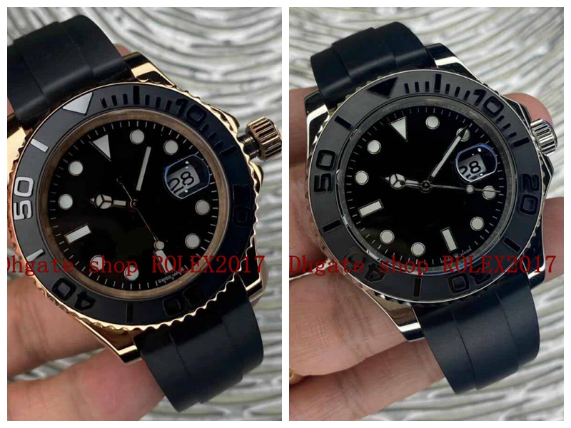

Men's Sport Watches Quality Wristwatches BP Factory best 116655 42MM Rose Gold with 2813 Automatic Movement Rubber Strap Men's Watch, Black
