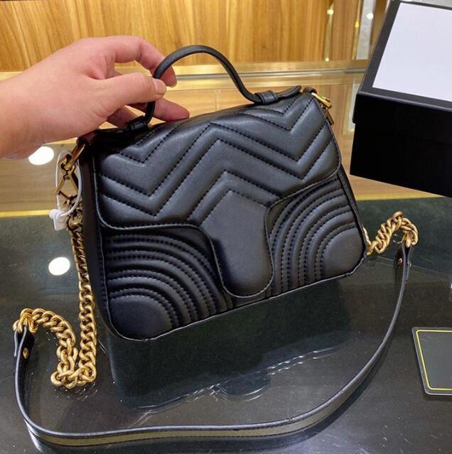 

2021 luxury fashion brand designer classic wallet handbag ladies high quality clutch soft leather foldable shoulder bag 583571 547260 bags, Red