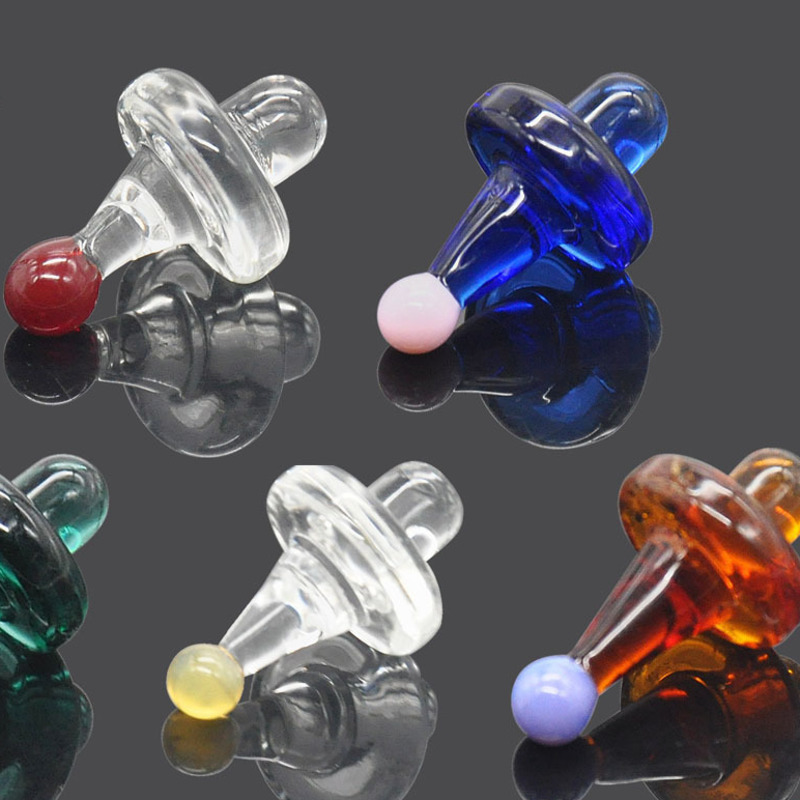

Coloful Glass Carb Cap Dome for Quartz Banger UFO Shape Thermal Airflow Banger Nails Dab Oil Rigs Glass Bongs Water Pipes Directional
