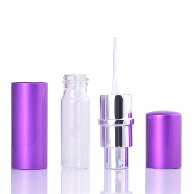 

5ml Mini Spray Perfume Bottle Travel Refillable Empty Cosmetic Container Atomizer Aluminum Bottles 1000pcs