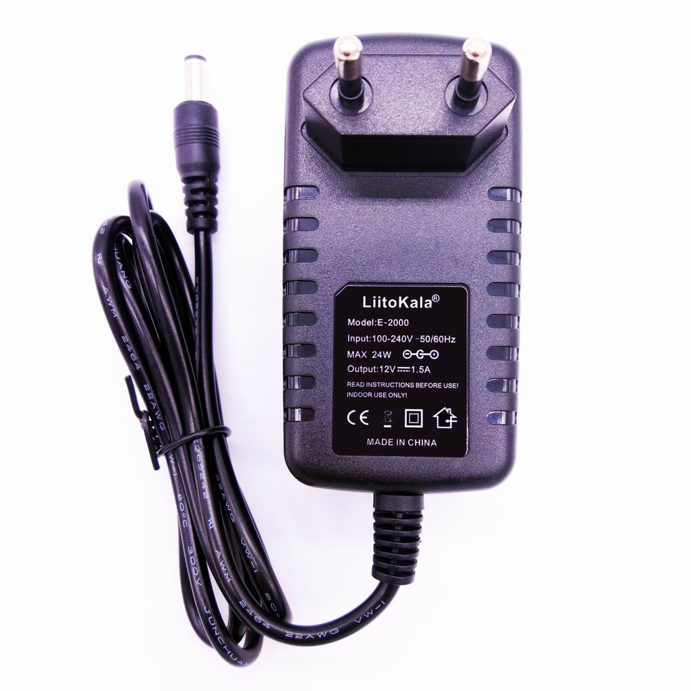 

LiitoKala 12V 1.5A pack adapter for lii-260 lii-300, 2Alii-400 lii-500 ,battery charger