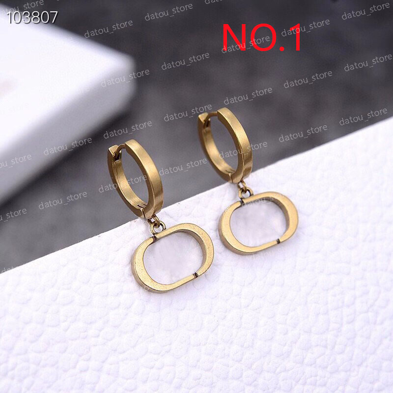 

Sterling Silver Earring Women Luxurys Designers Jewelry Fashion Hoop Stud Earrings Gold Ear Studs Ladies Party Wedding Ornaments Letter