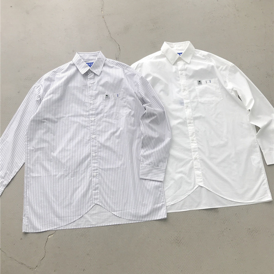 

2021 New Adererror Vader Men Women White Strip Space Invaders Shirt Oversize Ader Error Blouse 1:1 High Quality W3yy