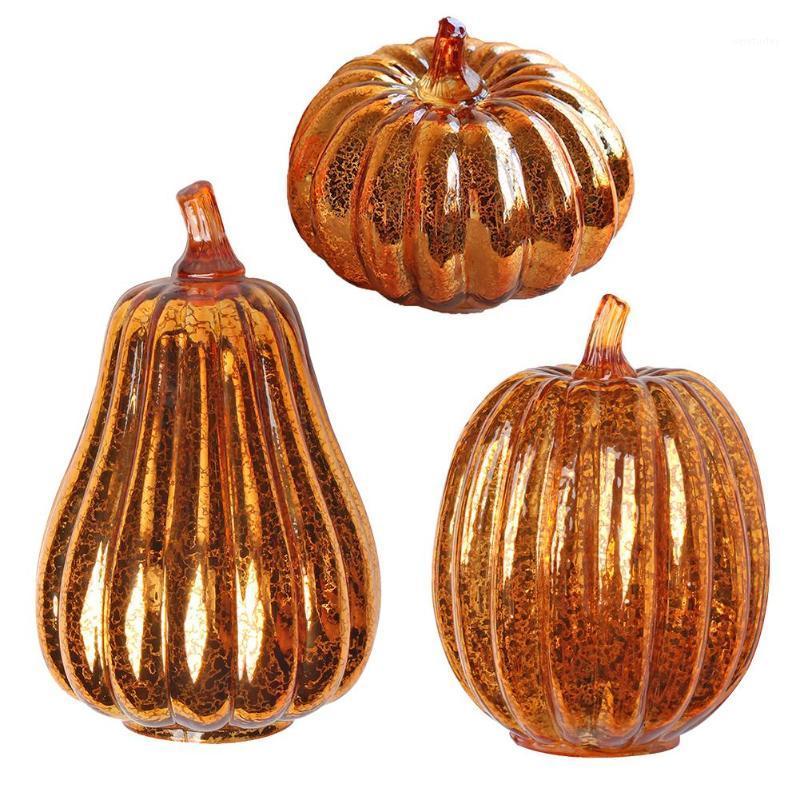 

Party Decoration Light Up Glass Pumpkin With Timer Halloween Decorations