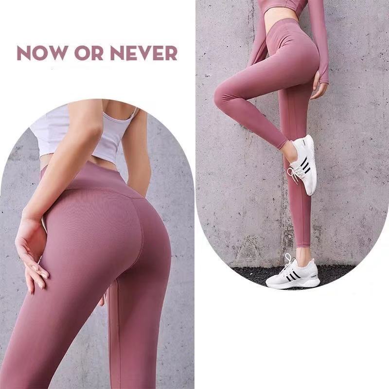 

2020 lu Peach hip Barbie pants Yoga Pants women' elastic high waist underpants hip lifting fitness pants women' tights2, Pink