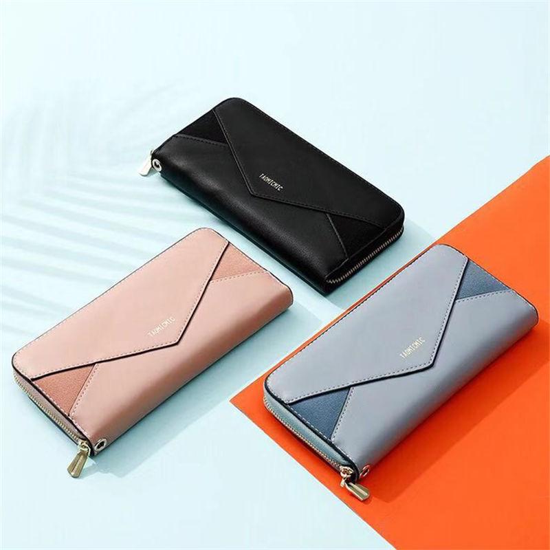 

Wallets 2021 Women's Wallet Fashion Ladies Bracelet Handbag Long Zipper ID Clip Clutch Bag Notes, A238-3