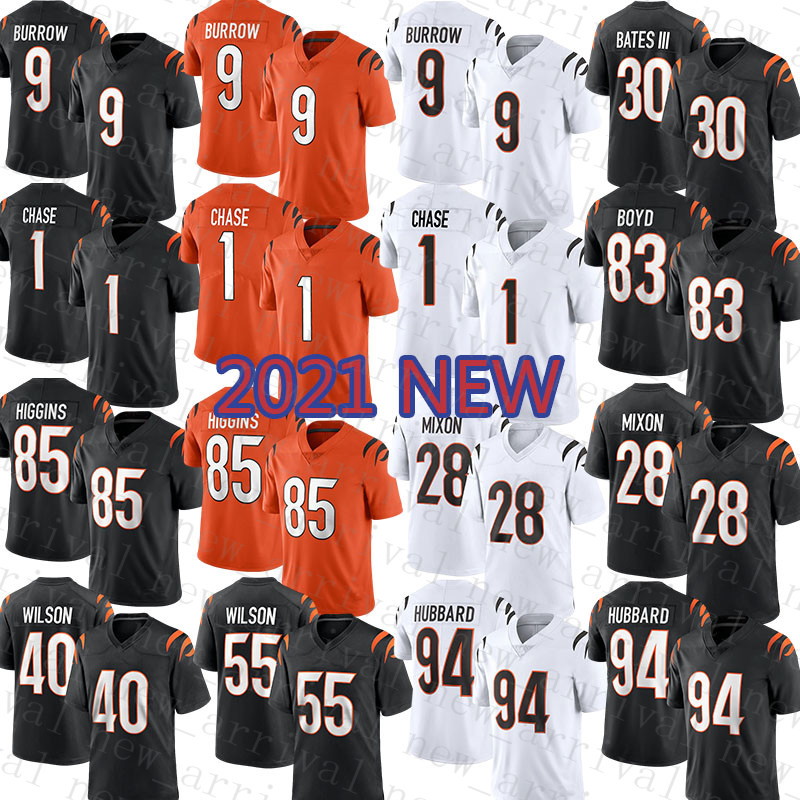 

Cincinnati''Bengals''Mens 9 Joe Burrow 1 Ja'Marr Chase Football Jersey Evan McPherson Tee Higgins Jessie Bates III Joe Mixon Sam Hubbard Tyler Boyd Green, Mens-m h