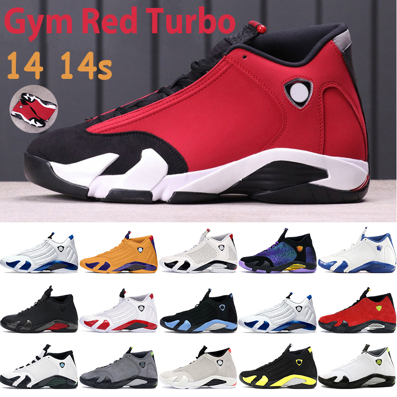 

Gym red turbo 14 basketball shoes 14s royal blue hyper royal black anthracite OVO gods plan desert sand university gold men sneakers, Box
