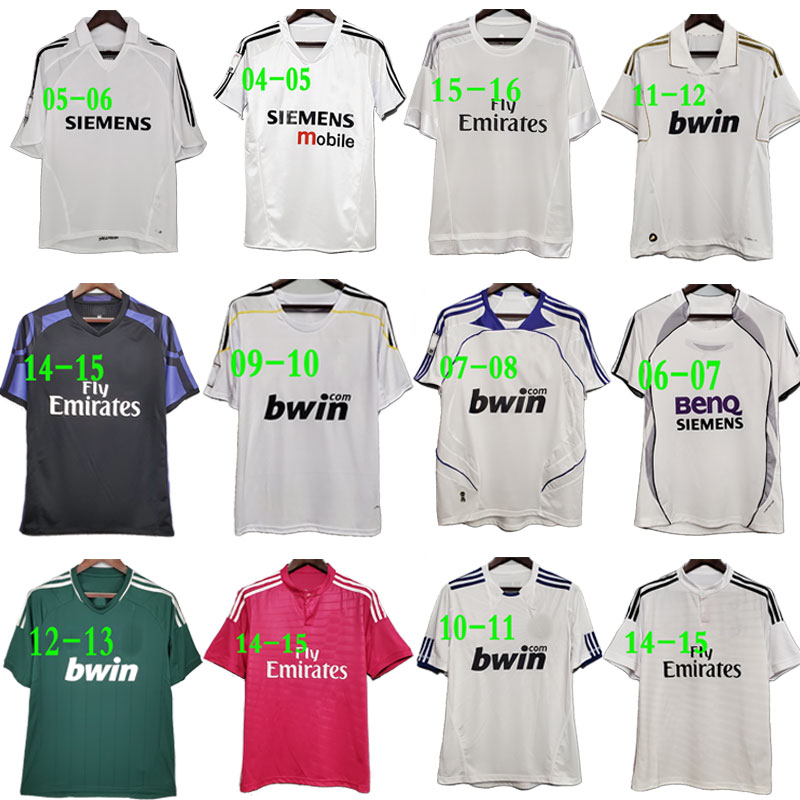 

RONALDO Beckham Real Madrid Retro Soccer Jerseys 10 11 12 Football Shirts GUTI Ramos McManaman 13 14 15 16 17 18 ZIDANE RAUL 03 06 07 99 00 REDONDO 98 97 96 94 Vintage Jersey