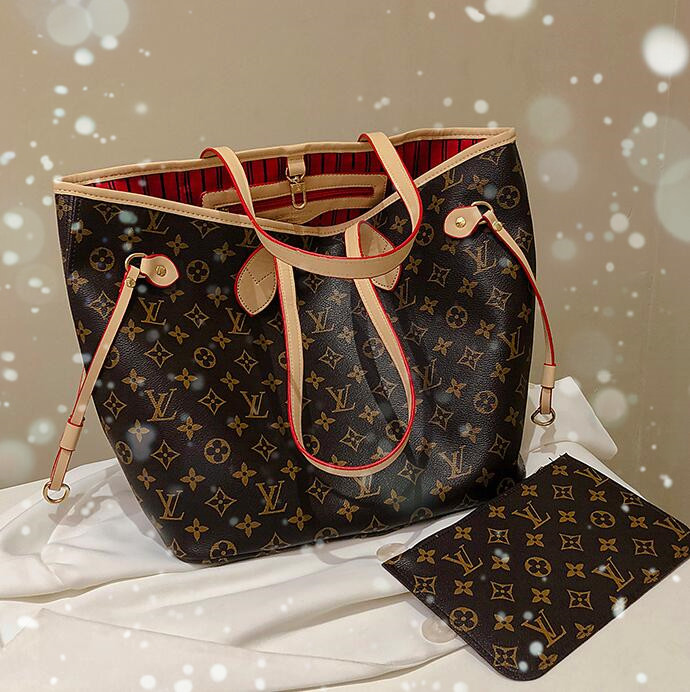 

00 LV LOUIS VITTON women pu Shopping bag female mother package bag hand mother women bag+Small bag