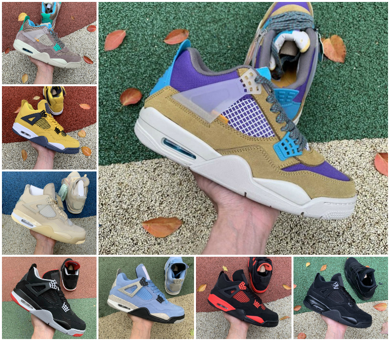 

Jumpman Desert Moss 4 4s Basketball Shoes Mens Cream Sail Red Thunder White Oreo Bred Union Taupe Haze University Blue Black Cat Cement Royalty What The Men Sneakers, Bubble package bag