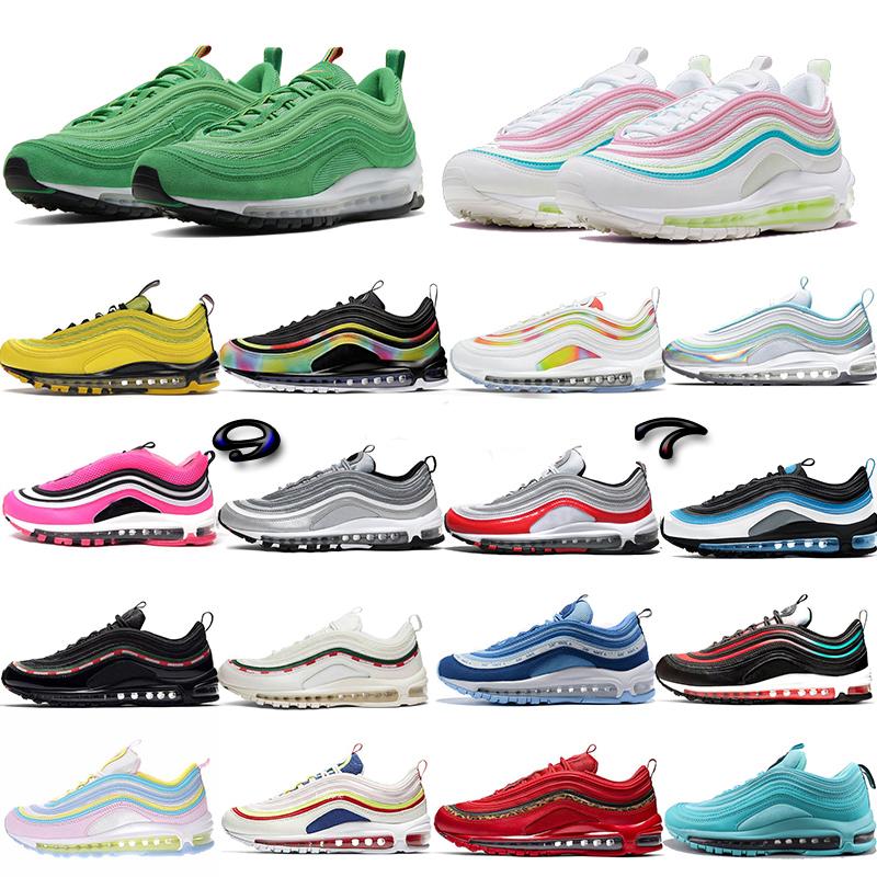 

Top 97 Running Shoes Cushion 97s Silver Gold Worldwide 3M Women Men Sneakers Reflective Athletic High Quality Sports Shoes