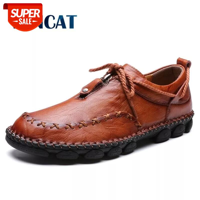 

New Brand Fashion Casual Shoes High Quality Split Leather Men's Shoes Comfortable Loafers Flat Moccasins Big Size 38-48 #3Y75