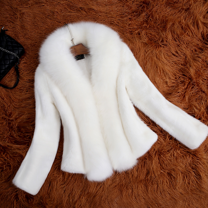 

Winter Long Section New Imitation Female Coat Short Paragraph Mink Fur Vison 43rm