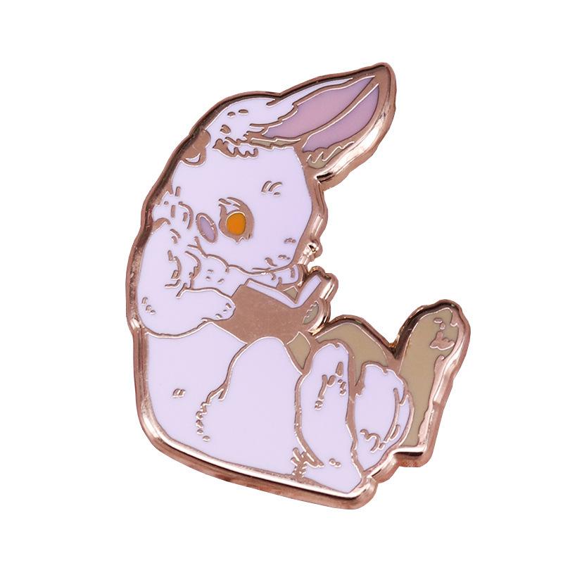 

Pins, Brooches Reader Enamel Pin Learning Animal Badge Reading Lovers Gift