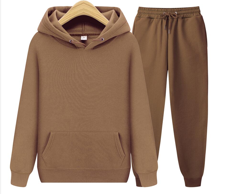 

Tracksuits Mens Womens Hoodie Pants Set Oversized Long Sleeve Sportwear Tracksuit Set Autumn Winter Suits On Fleece Men Women, Black