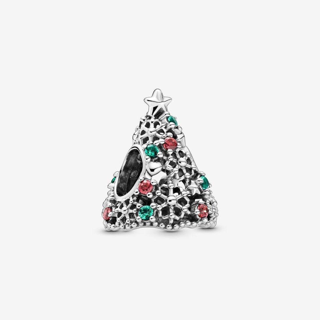 

Designer Jewelry 925 Silver Bracelet Charm Bead fit Pandora Glitter Christmas Tree Slide Bracelets Beads European Style Charms Beaded Murano, Bronze;silver