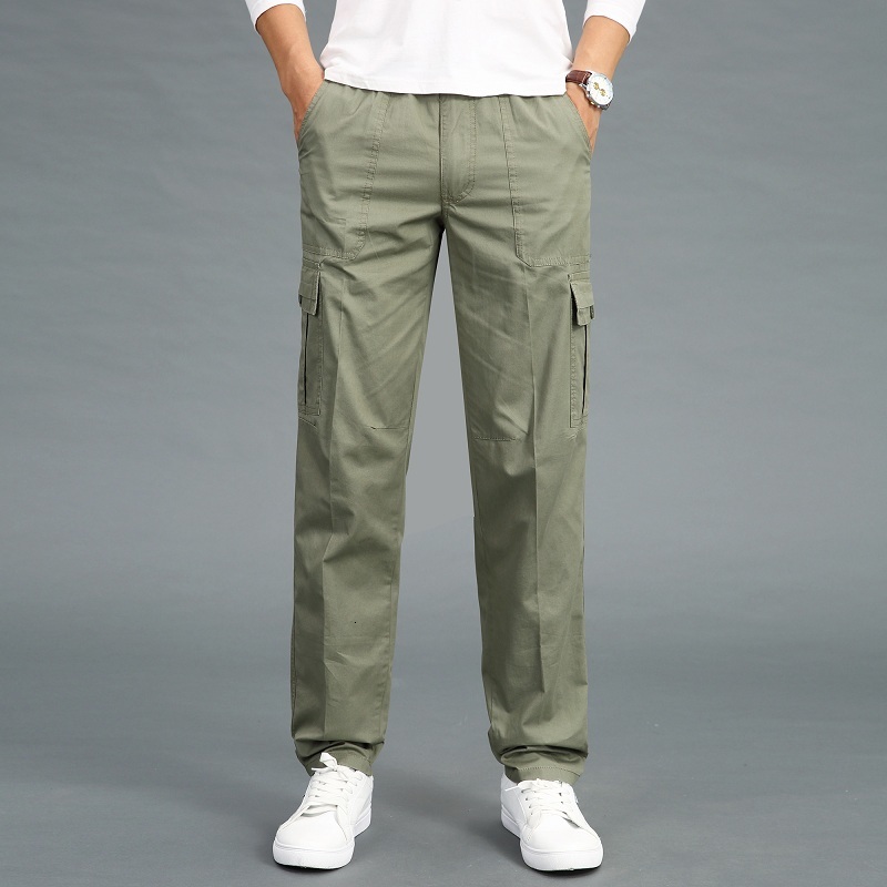 

New Fall Cotton Long Male Straight Joggers Big Size 5xl 2021 Casual Fashion Pants for Men's Clothes Ugz3, Army green pants.