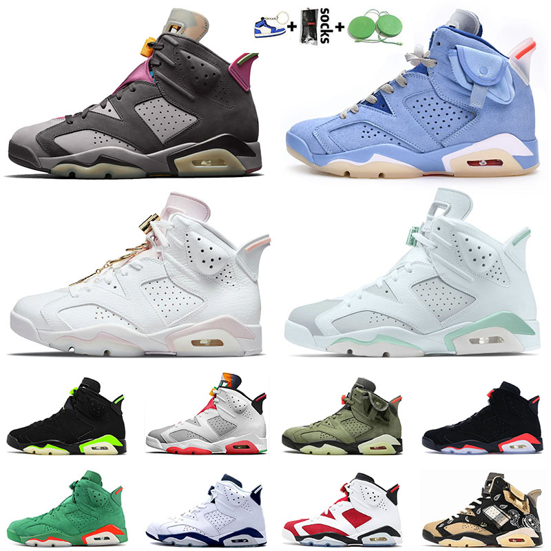 

2022 Arrival Mens Basketball Shoes 6 6s Jumpman Womens Size 36-47 Tiffany Blue Bordeaux Travis Scotts British Khaki UNC Outdoor Fashion Sports Sneakers Trainers, D44 maroon 40-47