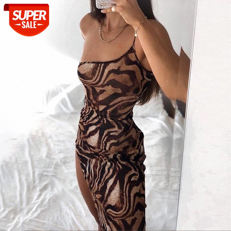 

vintage elegant maxi dress for woman summer sleeveless slim high street 2020 graceful banquet party sexy High split dress #ZN3D, Black;gray