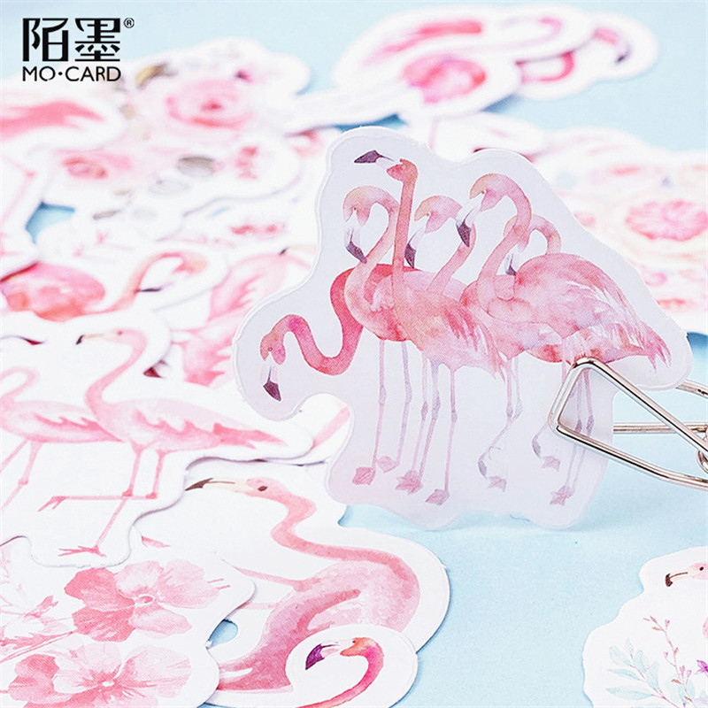 

3Pieces/Lot 1pcs Cartoon Pink Flamingos Washi Tape Practical Planner Stickers Decorative Stationery Tape Masking Tape Adhesive 2016