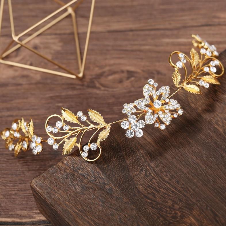 

Hair Clips & Barrettes 2021 Handmade Luxury Prom Wedding Accessories Jewelry Bridal Flower Headdress Pearl Beads Headpieces For Brides, Golden;silver