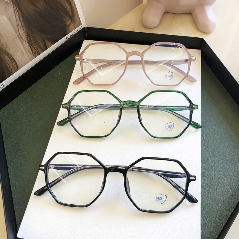

tr90 anti blue radiation computer glasses myopia female korean version tidal flat eye frame net red male, White;black