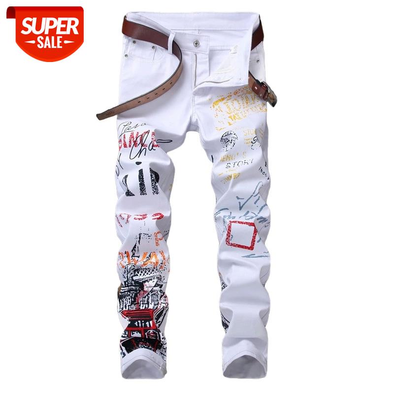 

Denim Designer MOTO White Black BIKE Straight Jeans Men'S 28-38 40 42 2021 Autumn Spring HIP HOP Punk Rock Streetwear Trouers #f022
