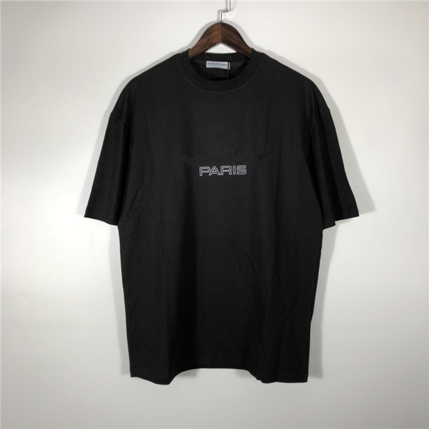 

21SS Mens t shirts fashion short sleeve round neck blouses sweatshirt street Breathable Hip hop sleeved top Letter 100% Cotton -2XL, Black