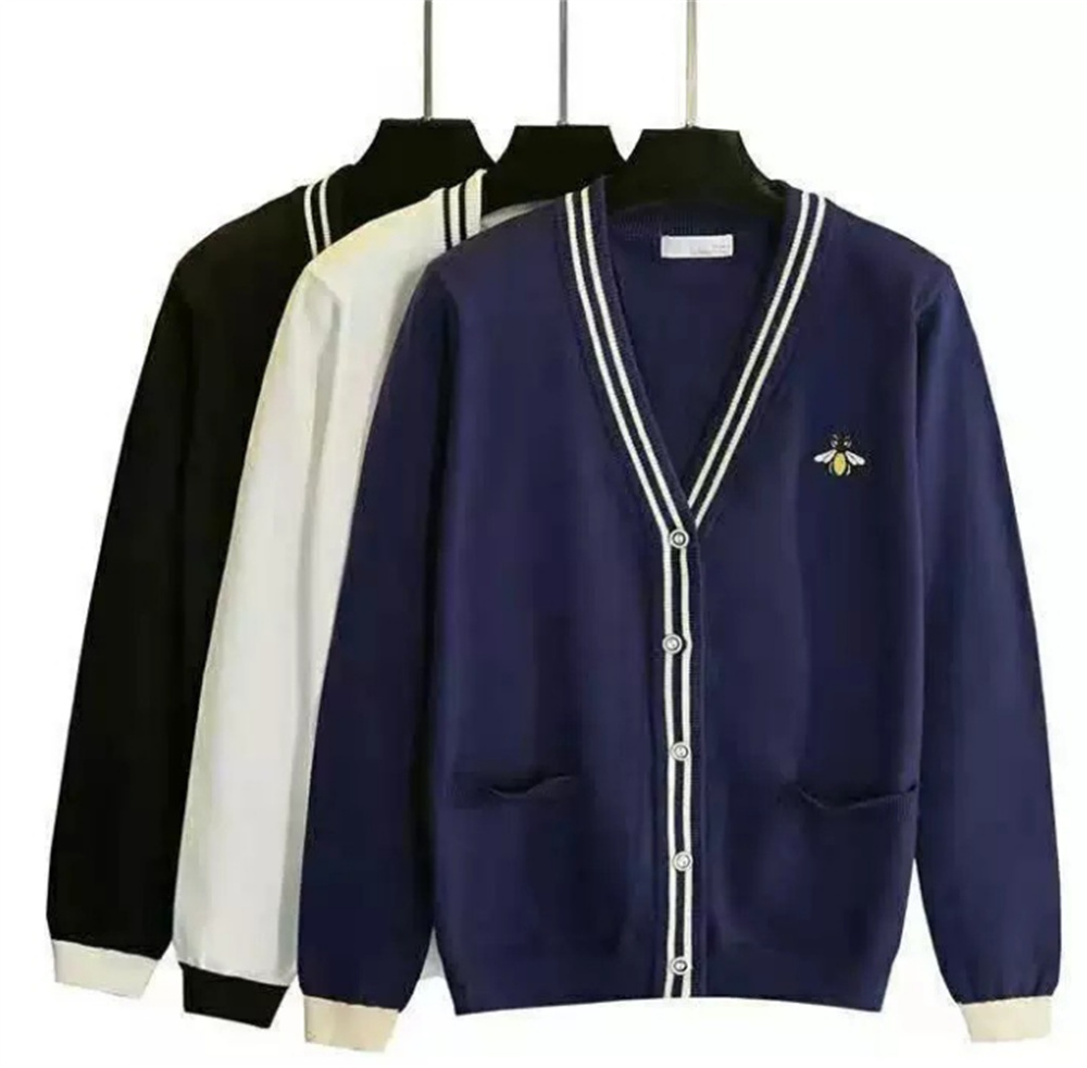 

Brand Women Men Sweater Jackets Womens Classic Knit Cardigan Ladies SweaterShirt Lady Casual Letter Print Long Clothing Sweaters Hoodie Men' Knits Coats Size, Black 1