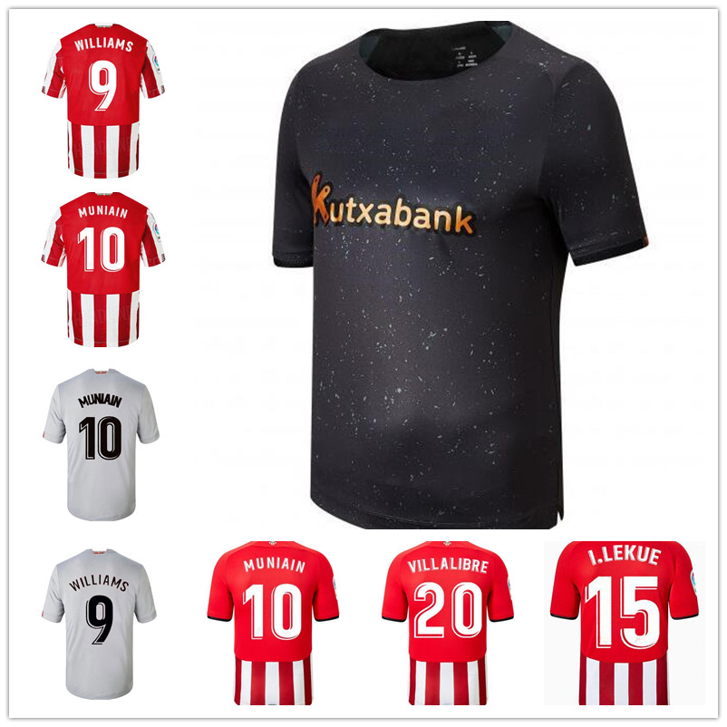 2021 2022 Bilbao Jersey Soccer Jersey Hommes Kits Enfants Chaussettes Ensembles complètes Athlétique Retro I.Martinez Williams Chemise de footbal
