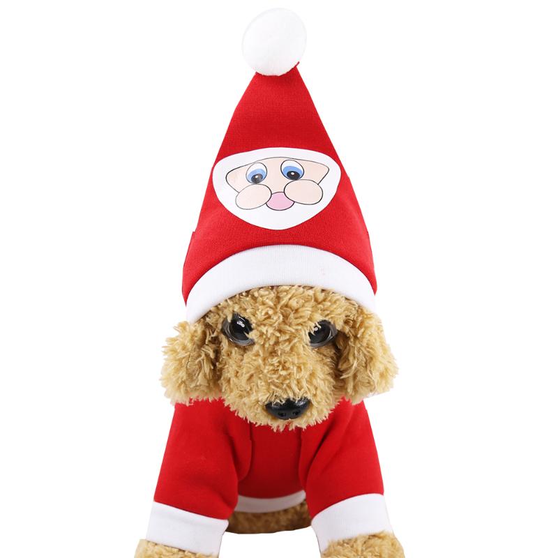 

Dog Apparel Christmas Day Clothes Cat Pet Autumn And Winter Hooded Sweater