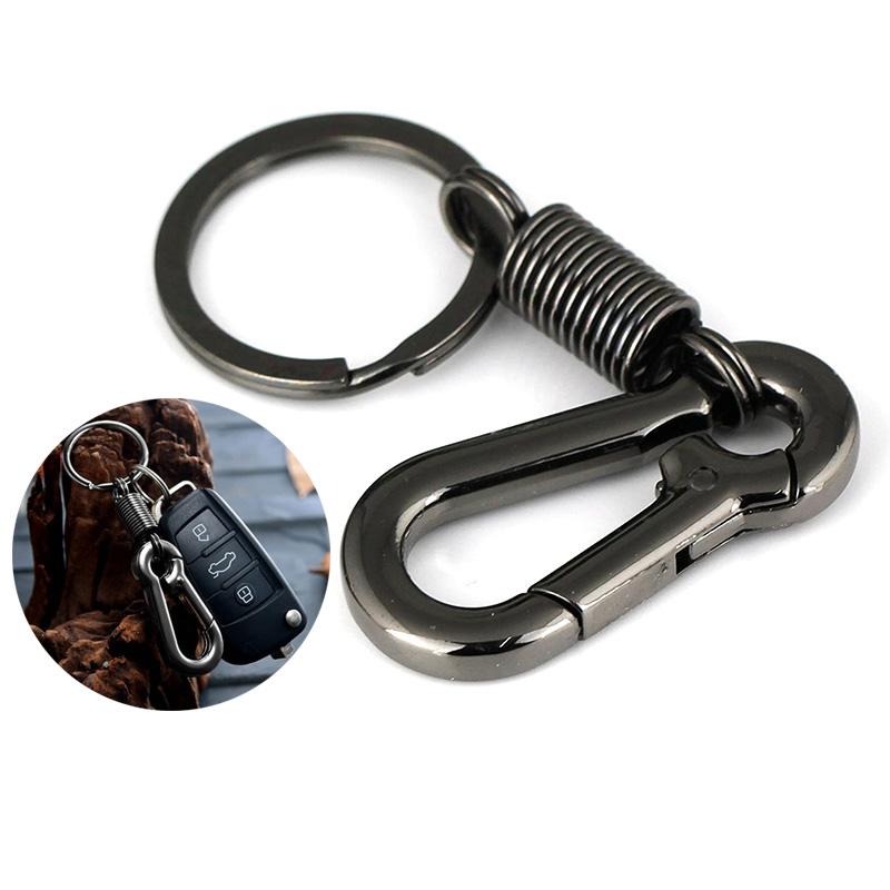 

Keychains Zinc Alloy Car Key Chain With Ring Heavy Duty Simple Carabiner Shape Keychain Auto Keyring Holder Accessories