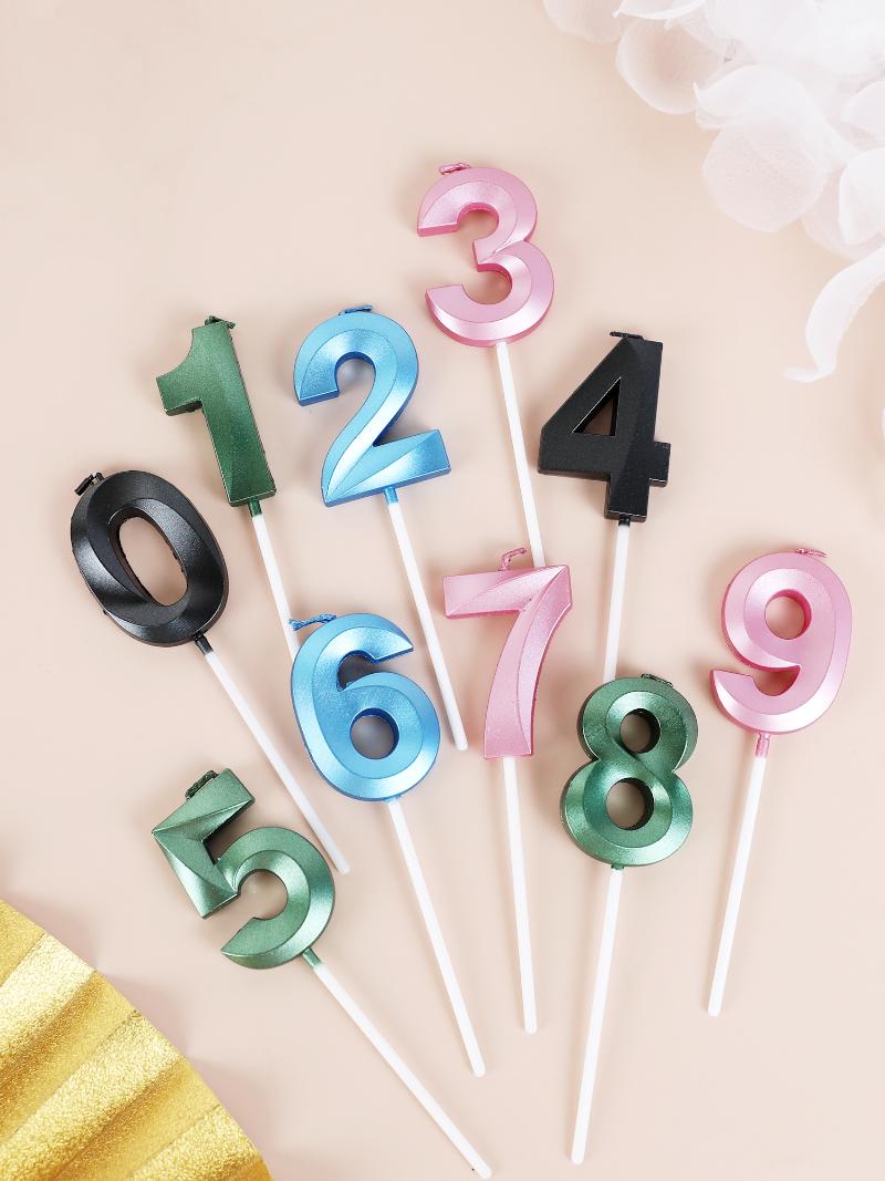 

Other Festive & Party Supplies Arabic Number 0-9 Wax Candles Digital Cake Topper Kids Children Happy Birthday Ornament Cakes Top Decoration