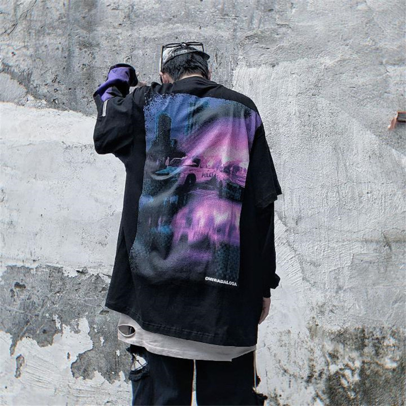 

2021 New T-shirts Manga Longa Primavera Do Punk De Harajuku 6nmy
