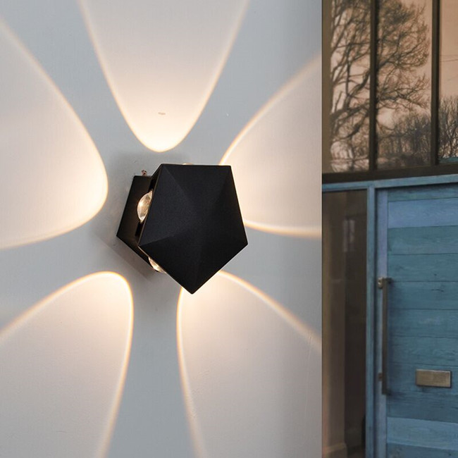 

LED Six-way starlight wall lamp 135*135MM , waterproof, corner lighting, balcony, modern, outdoor, hotel, country house, garden BD13502L