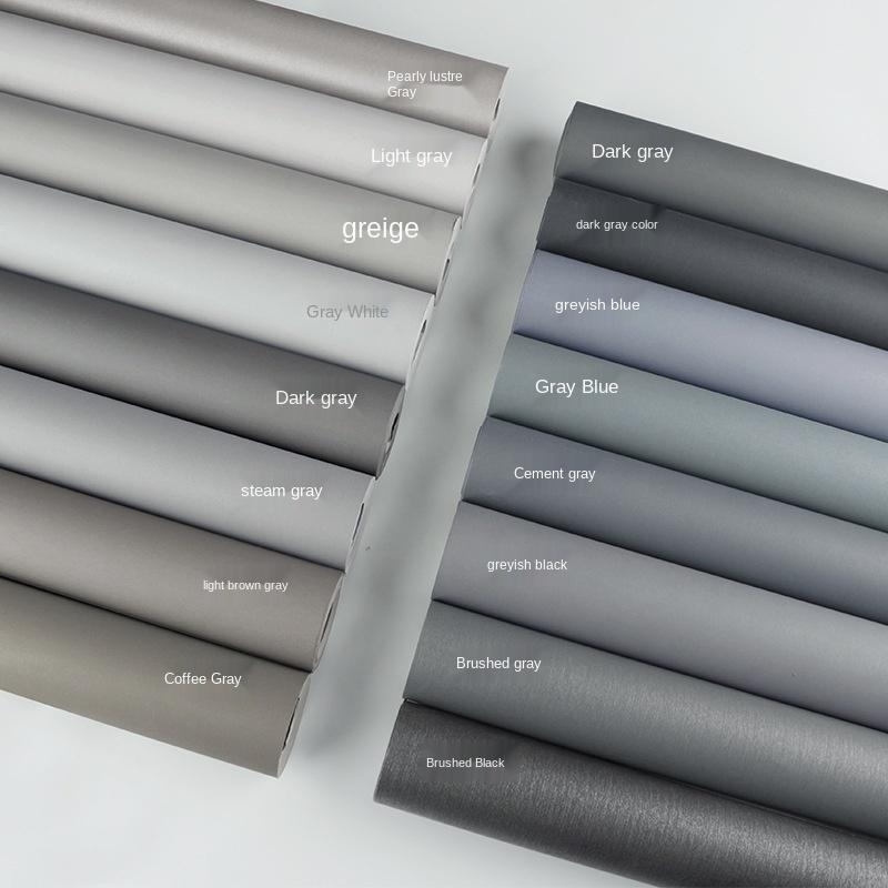 

Wallpapers Gray Dark Non Woven Paper Wallpaper Store Clothing Uniform Color Salon Bedroom Wall Whole Room, Dx3072